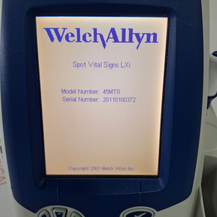 Welch Allyn Spot LXi - NIBP, SureTemp Plus, Masimo SpO2 Vital Signs Monitor