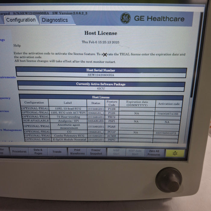 GE Healthcare Carescape B650 Patient Monitor