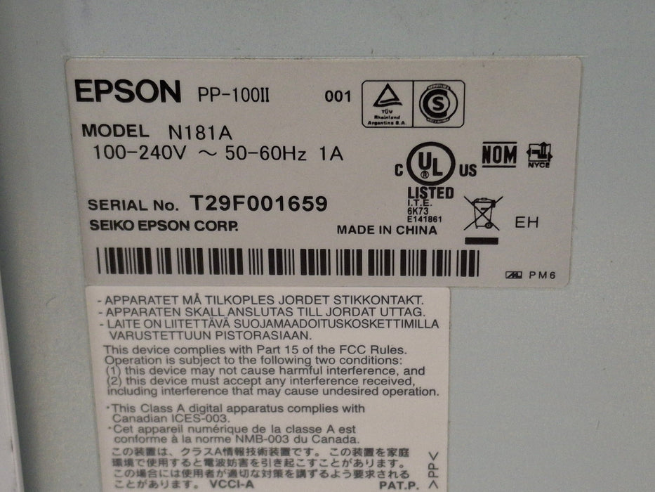 Epson N181A PP-100II CD DVD Disc Publisher Printer