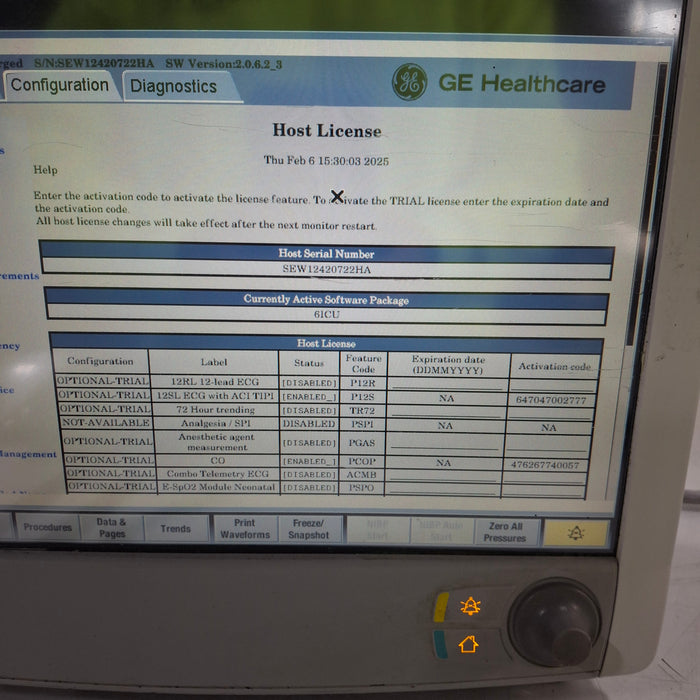 GE Healthcare Carescape B650 Patient Monitor