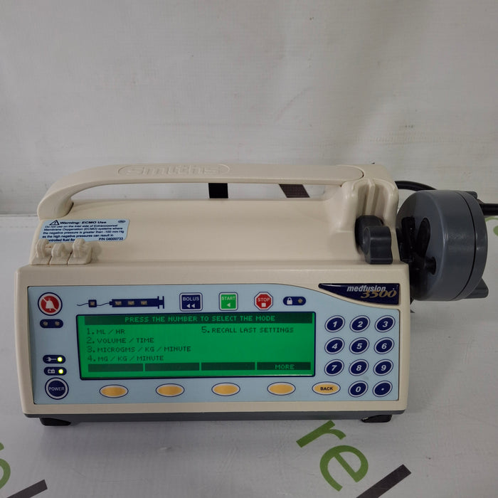 Smiths Medical Medfusion 3500 Syringe Infusion Pump