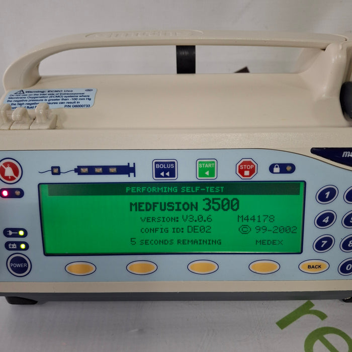 Smiths Medical Medfusion 3500 Syringe Infusion Pump