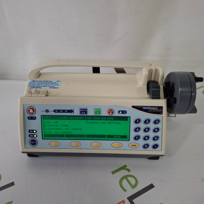 Smiths Medical Medfusion 3500 Syringe Infusion Pump