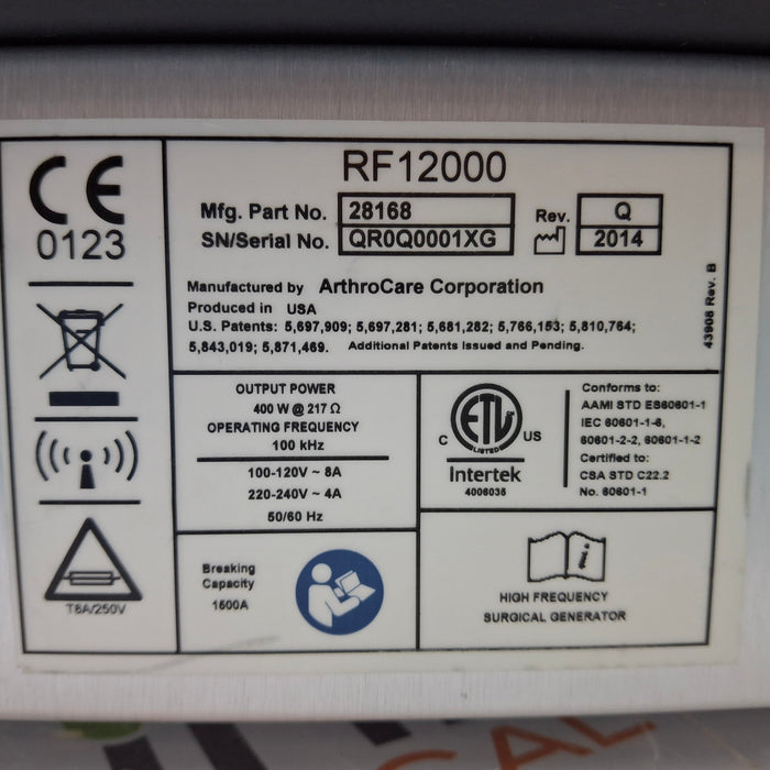 ArthroCare Corporation ArthroCare Corporation Quantum 2 Electrosurgical Unit Electrosurgical Units reLink Medical