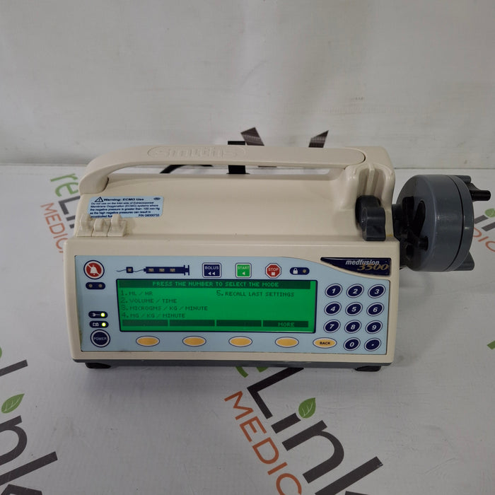 Smiths Medical Medfusion 3500 Syringe Infusion Pump