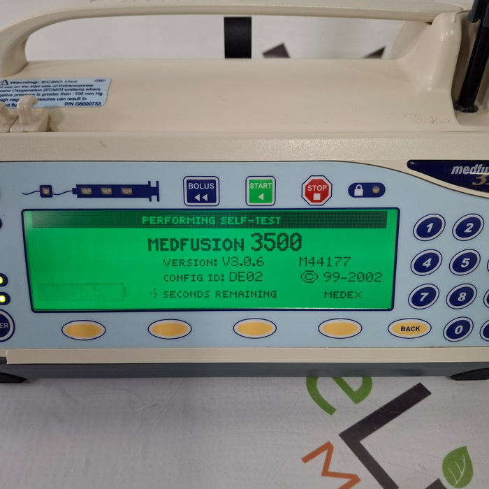 Smiths Medical Medfusion 3500 Syringe Infusion Pump