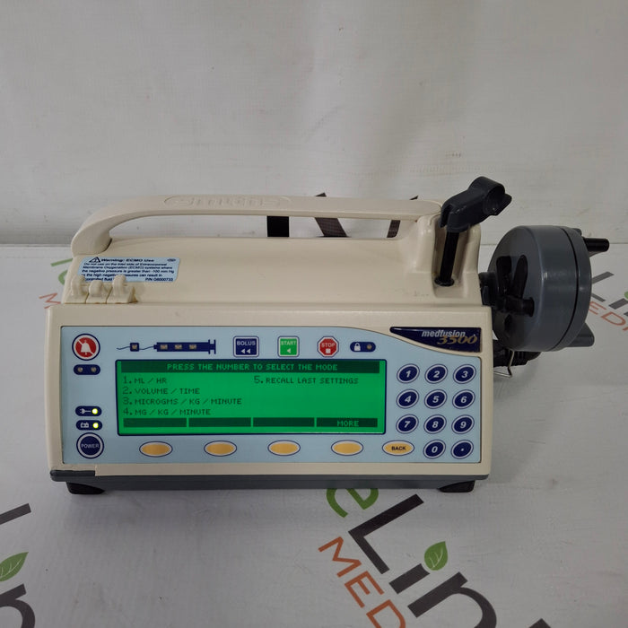 Smiths Medical Medfusion 3500 Syringe Infusion Pump