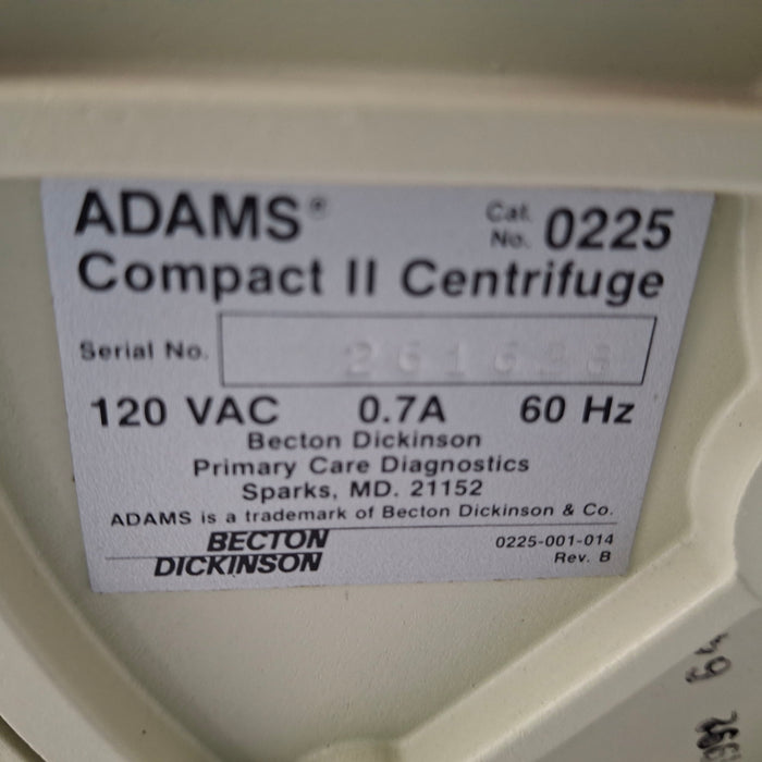 Becton Dickinson Becton Dickinson Adams Compact II Centrifuge Centrifuges reLink Medical