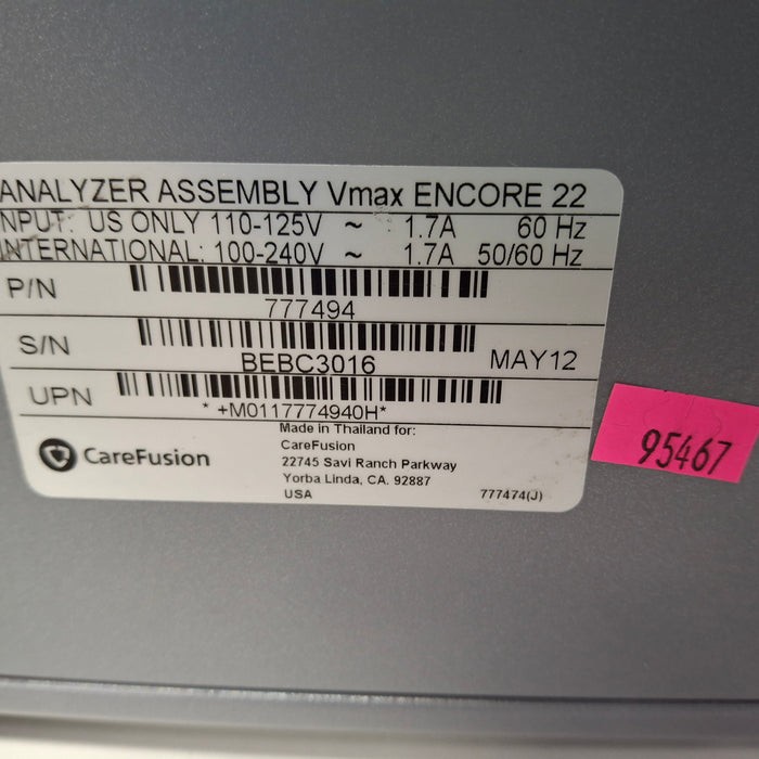 CareFusion 24-777494 Vmax Encore 22 Analyzer Assembly