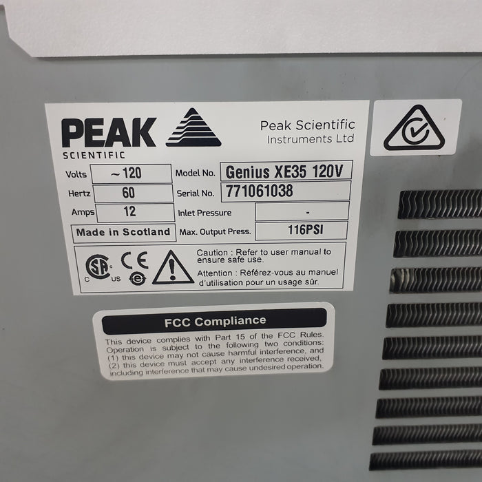 Peak Scientific Genius XE35 120V Nitrogen Gas Generator