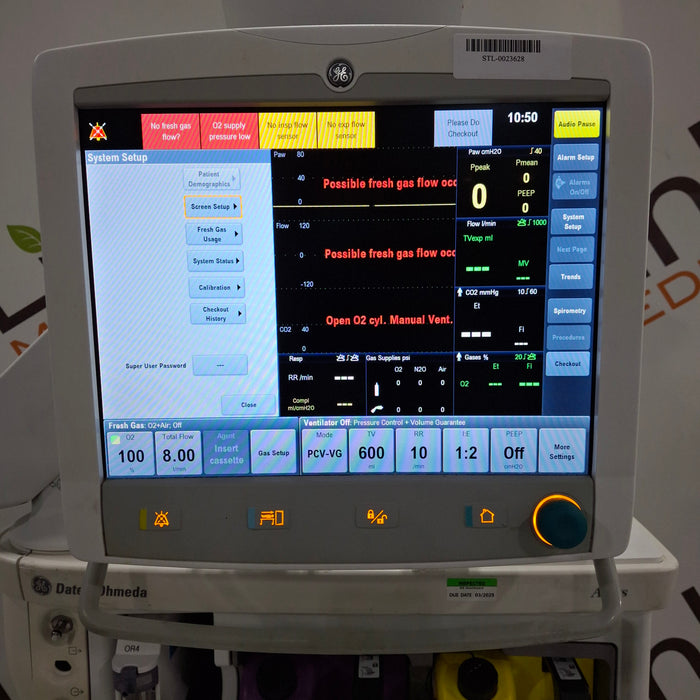 Datex-Ohmeda Aisys Anesthesia Unit