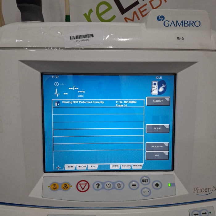 Gambro Phoenix Dialysis Machine