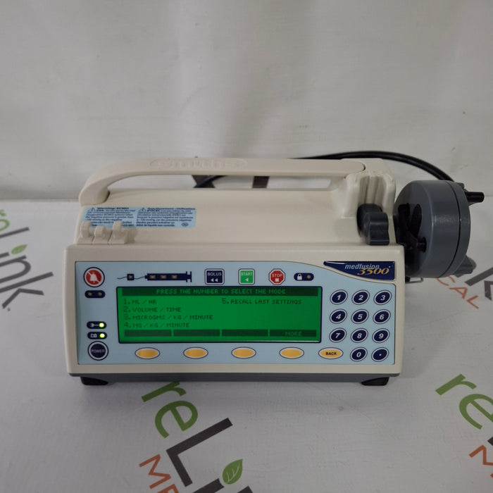 Smiths Medical Medfusion 3500 Syringe Infusion Pump