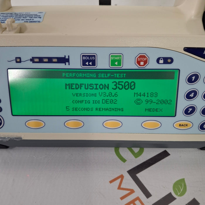 Smiths Medical Medfusion 3500 Syringe Infusion Pump