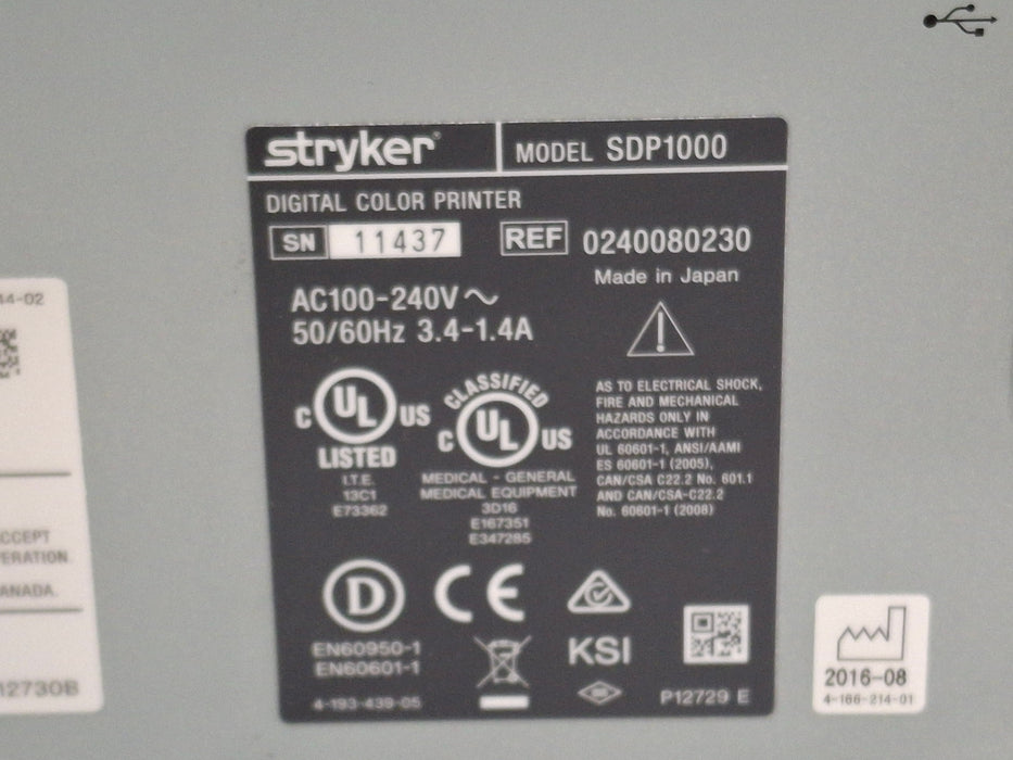 Stryker SDP1000 Digital Color Printer