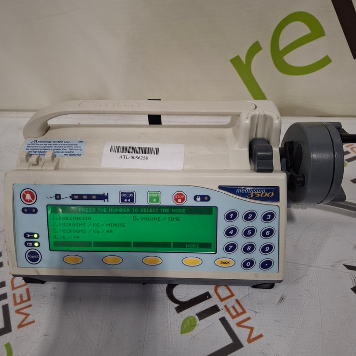 Smiths Medical Medfusion 3500 Syringe Infusion Pump