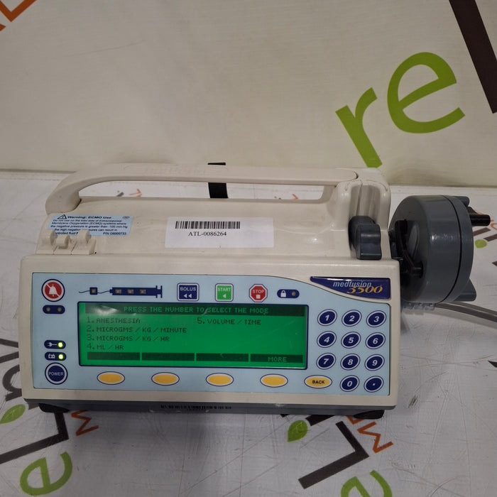 Smiths Medical Medfusion 3500 Syringe Infusion Pump