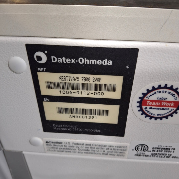 Datex-Ohmeda Aestiva 5 Anesthesia Unit