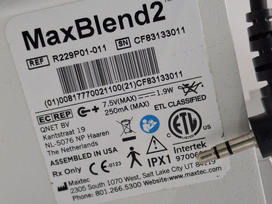 Maxtec, Inc. MAXBlend 2 Low Flow Air/Oxygen Blender