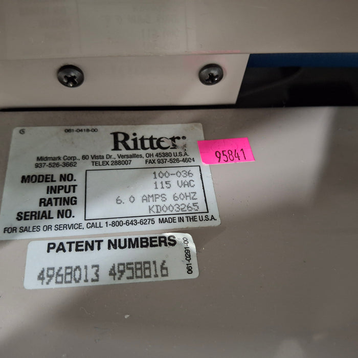 Ritter 100 Exam Table