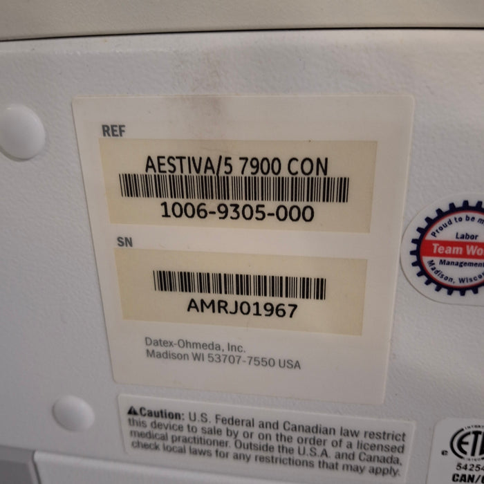 Datex-Ohmeda Aestiva 5 Anesthesia Unit