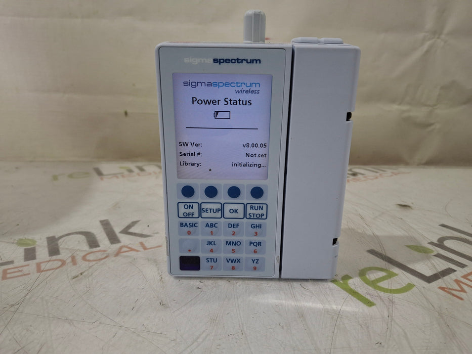 Baxter Sigma Spectrum 8.00.05 with B/G Battery Infusion Pump
