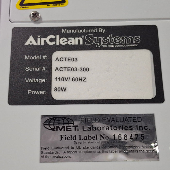 AirClean Systems AC-TE-03 Probe Storage Cabinet