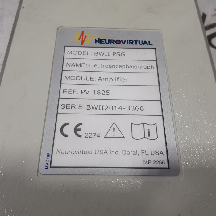 Neurovirtual USA Inc BWII PSG Electroencephalograph