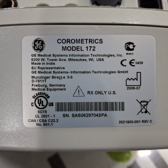 GE Healthcare Corometrics 170 Series Model 172 Fetal Monitor