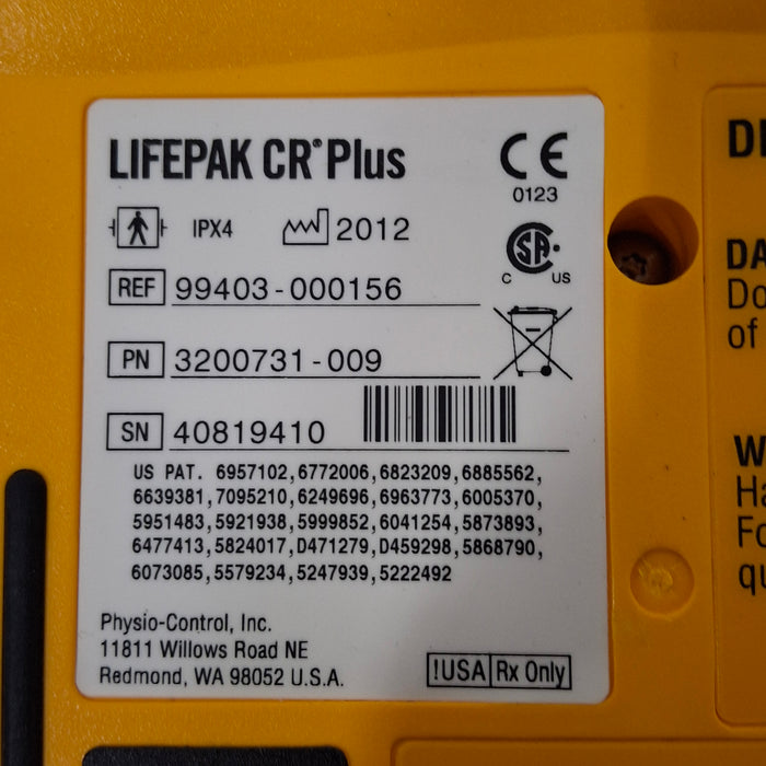 Medtronic LifePak CR Plus Defibrillator