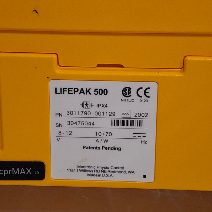 Medtronic Physio Control LifePak 500 AED