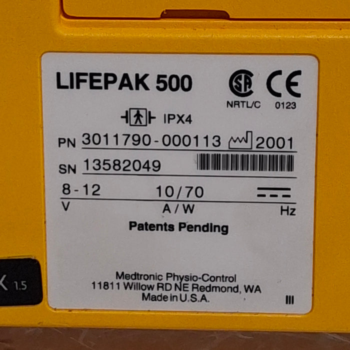 Medtronic Physio Control LifePak 500 AED