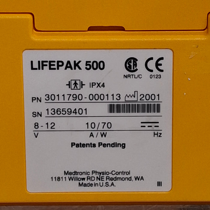 Medtronic Physio Control LifePak 500 AED