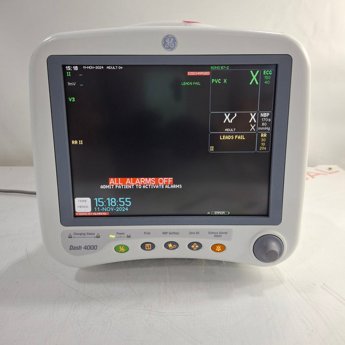 GE Healthcare Dash 4000 - Masimo SpO2 Patient Monitor