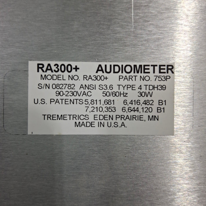 Tremetrics, Inc. RA300 Digital Audiometer Audiometric Sound Chamber AR902