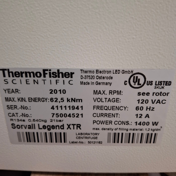 Thermo Scientific Sorvall Legend XTR Centrifuge