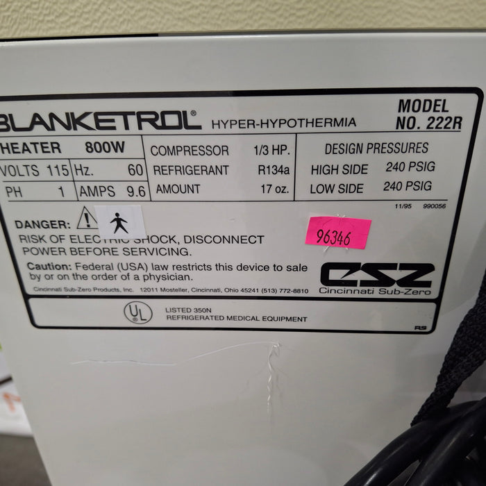 Cincinnati Sub-Zero CSZ Blanketrol II Hyper/Hyporthermia Unit