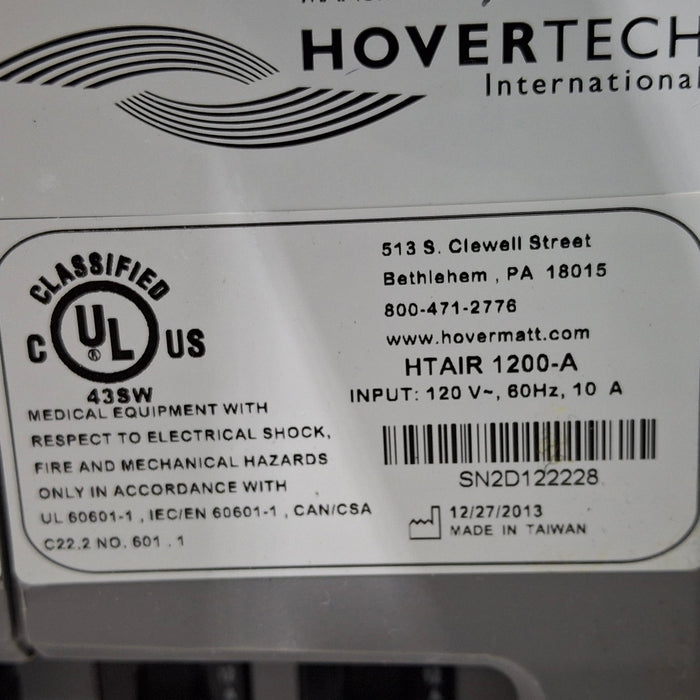 Hovertech International HTAIR1200 Patient Transfer System Pump