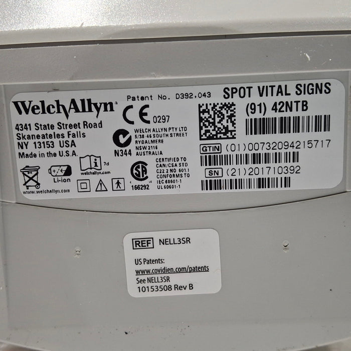 Welch Allyn Spot 420 - NIBP, Temp, Nellcor SpO2 Vital Signs Monitor