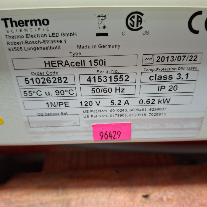 Thermo Scientific Thermo Scientific Heracell 150i CO² Incubator Research Lab reLink Medical