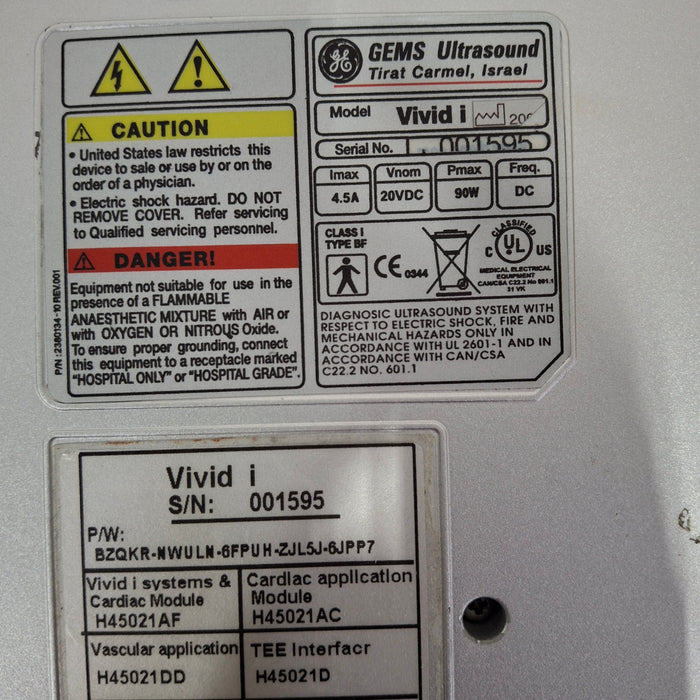 GE Healthcare Vivid i Portable Ultrasound