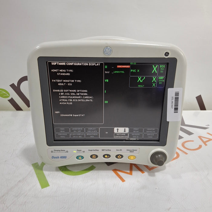 GE Healthcare Dash 4000 - Masimo SpO2 Patient Monitor