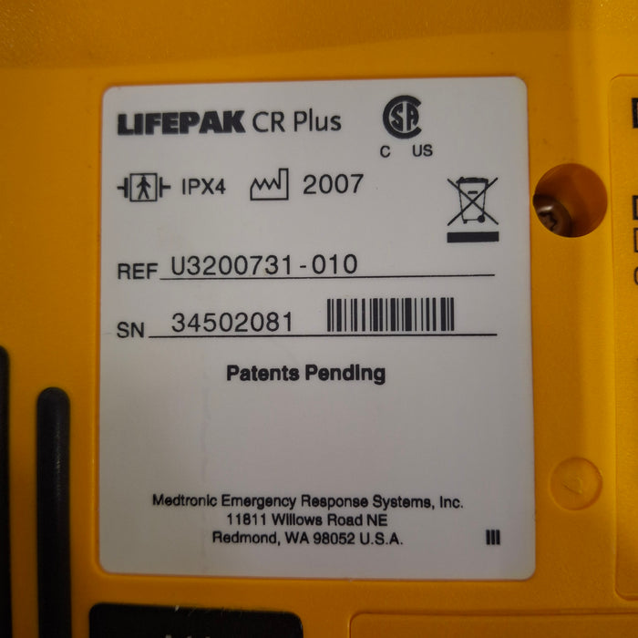 Medtronic LifePak CR Plus Defibrillator