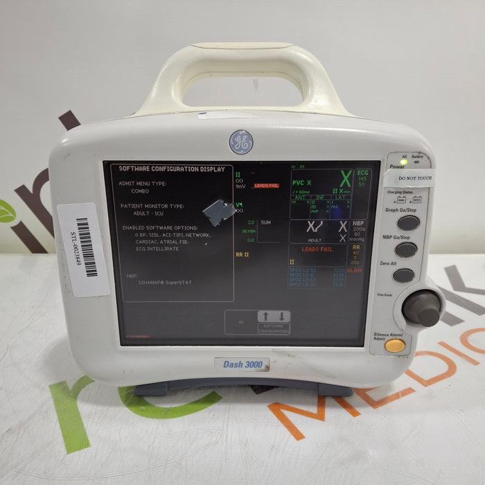 GE Healthcare Dash 3000 - Masimo SpO2 Patient Monitor