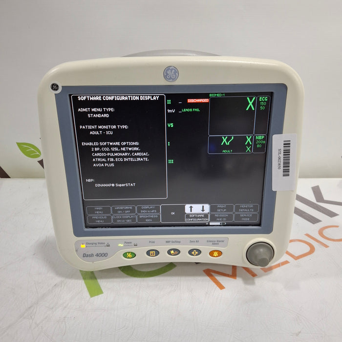 GE Healthcare Dash 4000 - Masimo SpO2 Patient Monitor