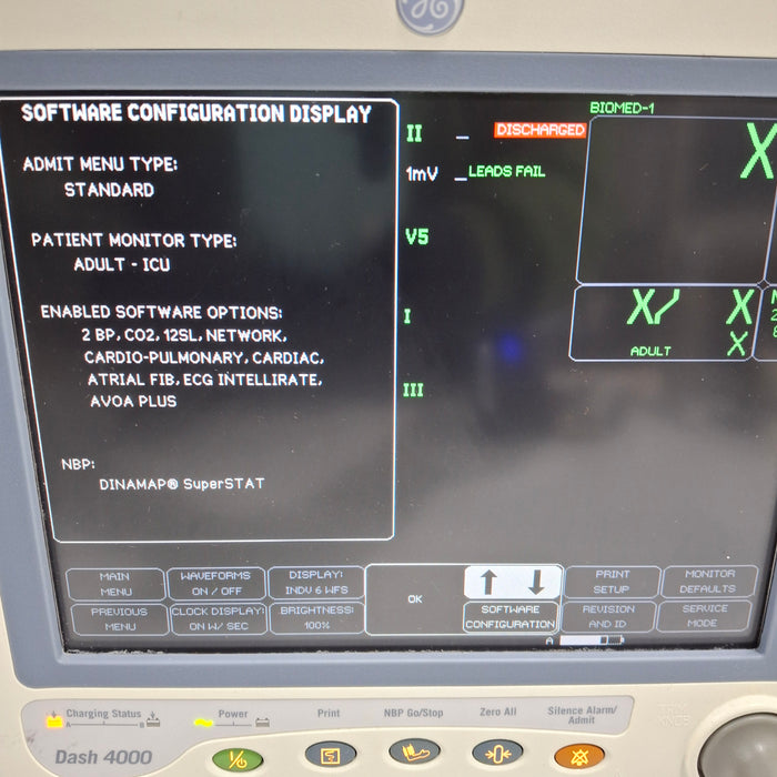 GE Healthcare Dash 4000 - Masimo SpO2 Patient Monitor