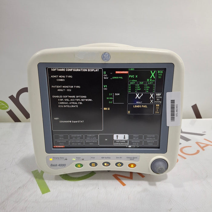 GE Healthcare Dash 4000 - Masimo SpO2 Patient Monitor