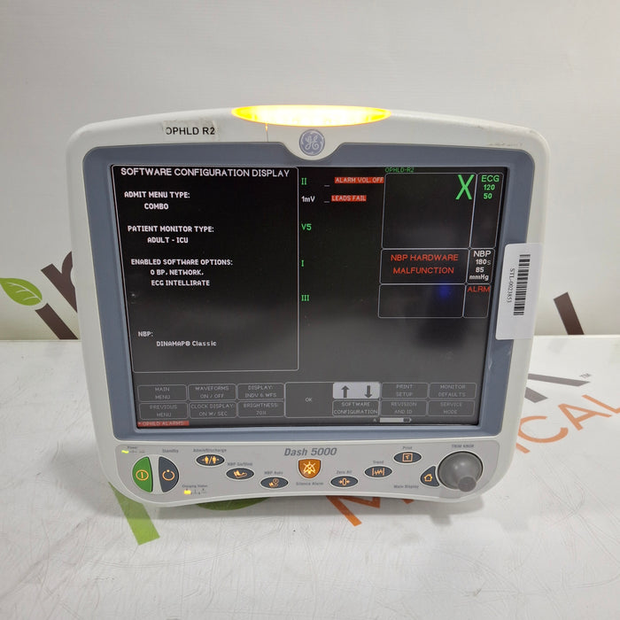 GE Healthcare Dash 5000 - Masimo SpO2 Patient Monitor