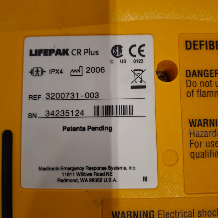 Medtronic LifePak CR Plus Defibrillator