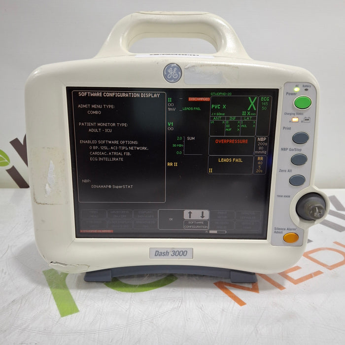 GE Healthcare Dash 3000 - Masimo SpO2 Patient Monitor